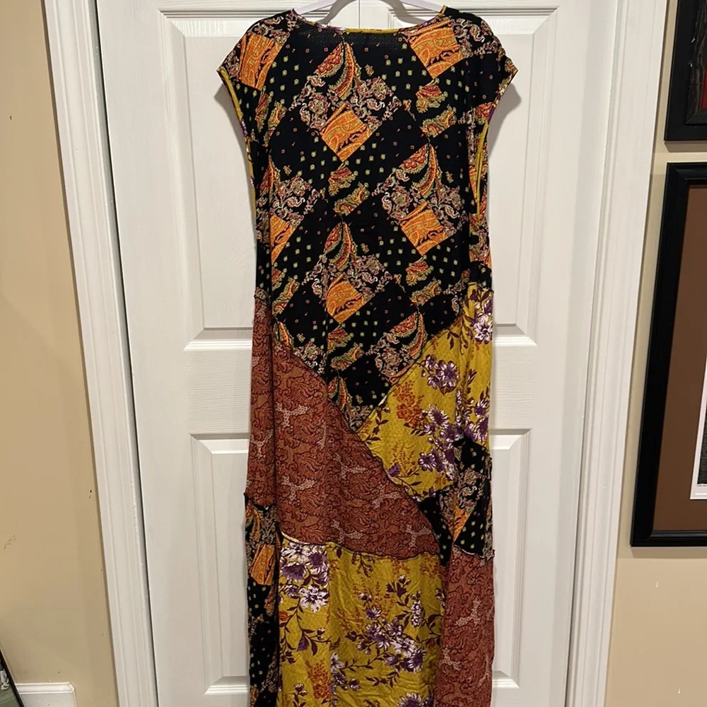 Free People Desert Flower Patchwork Maxi Dress With Pockets